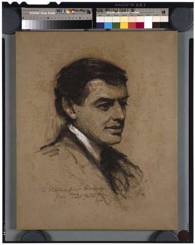 1912 में आर्थर पुतनाम का चित्रण, (कागज पर कोयला) द्वारा फ्रेडरिक येट्स